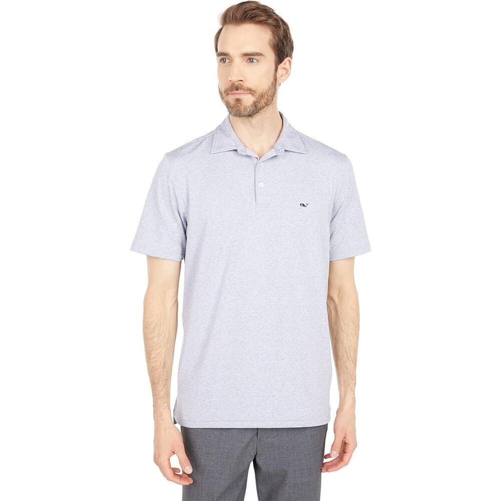 Vineyard Vines Men's Stripe Short Sleeve On the Go Sankaty Polo Shirt Size XL